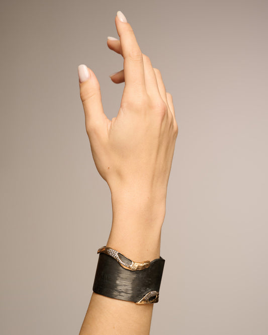Bracciale big Heathrow black bronzo e zirconi