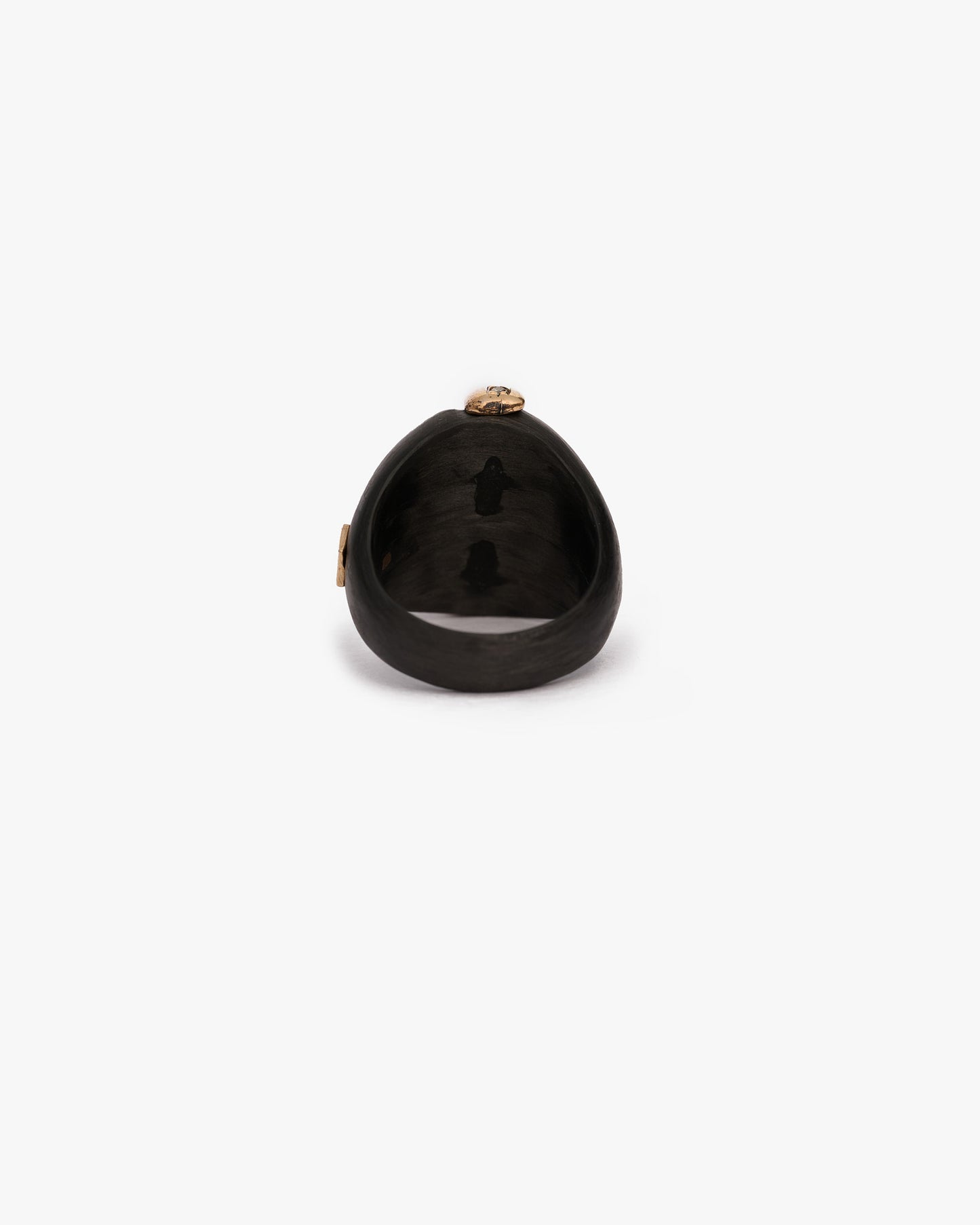 Chevalière JFK big black bronzo zirconi