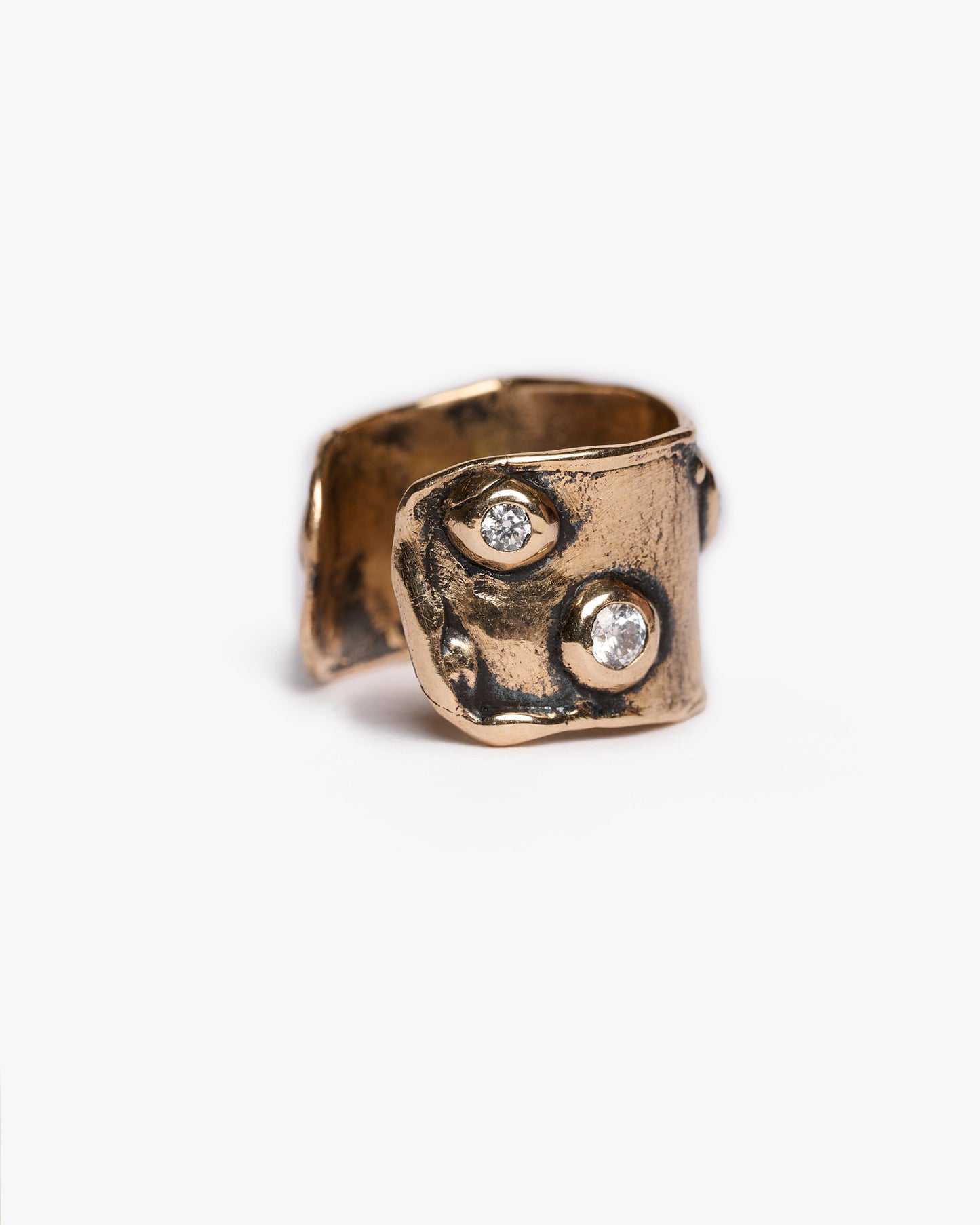Piercing haneda bronzo e zirconi bianchi