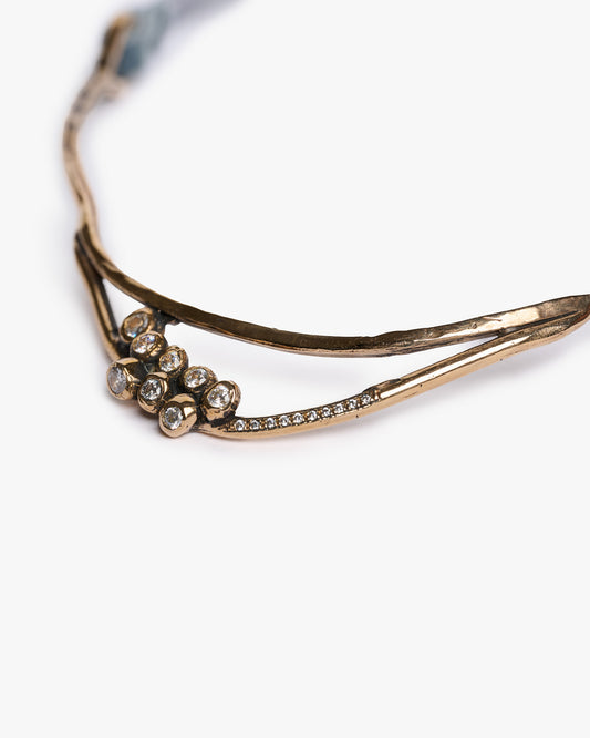 Collana Haneda bronzo e zirconi