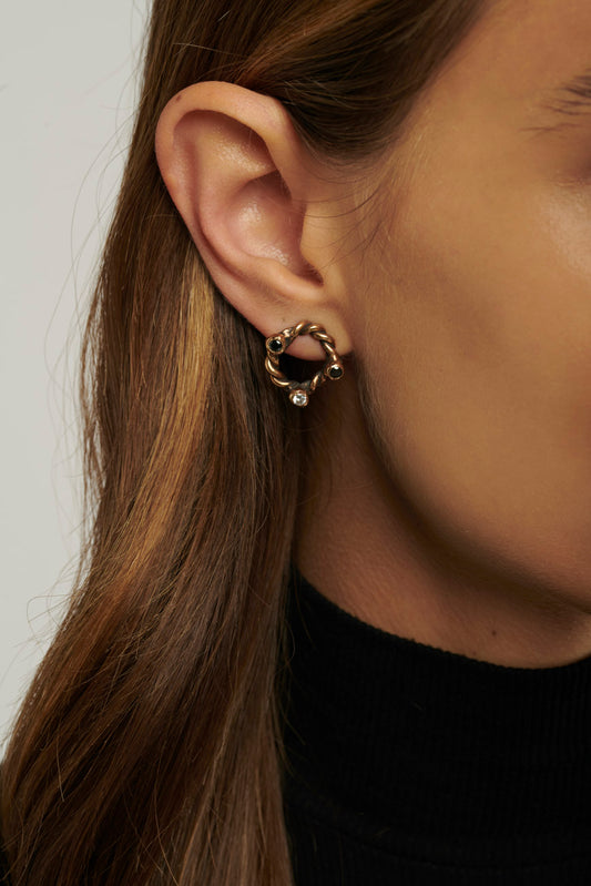 Orecchini round Dna | Argento