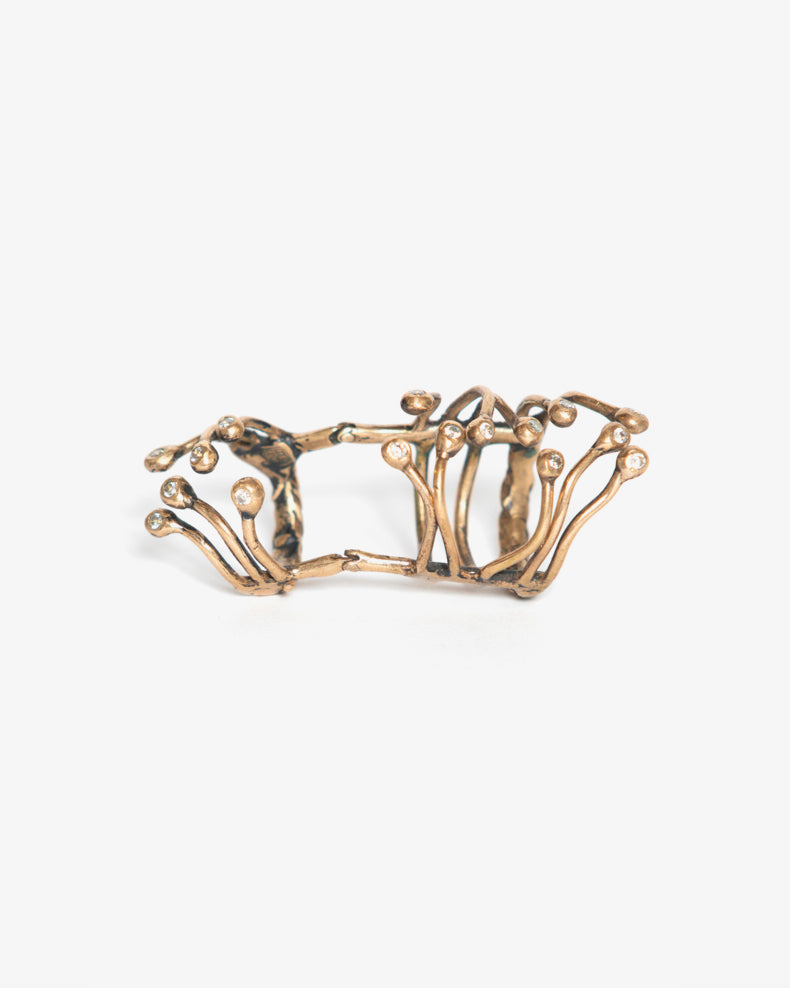 Anello half genesis bronzo