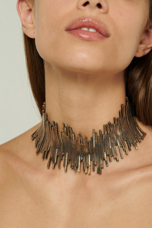 Choker wanderlust bronzo