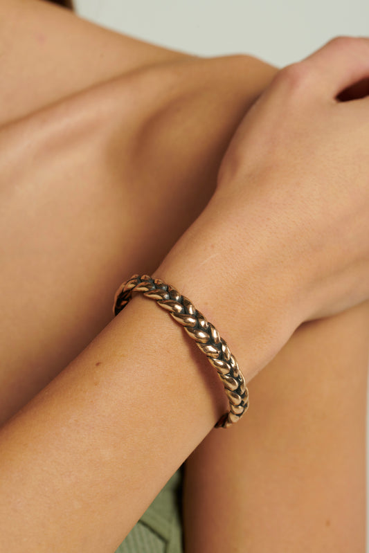 Bracciale treccia bronzo
