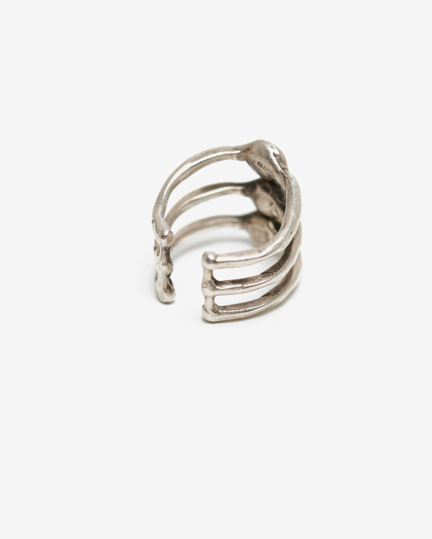 Anello tris dendrite argento