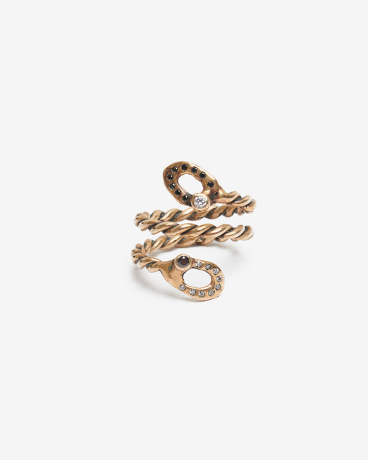 Anello spirale diploid bronzo
