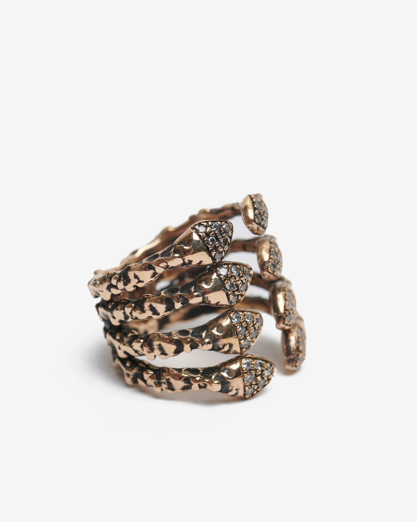 Anello quadruplo mandevilla zirconi bronzo