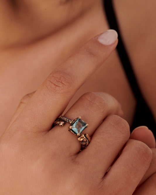 Anello Unsolitaire bronzo