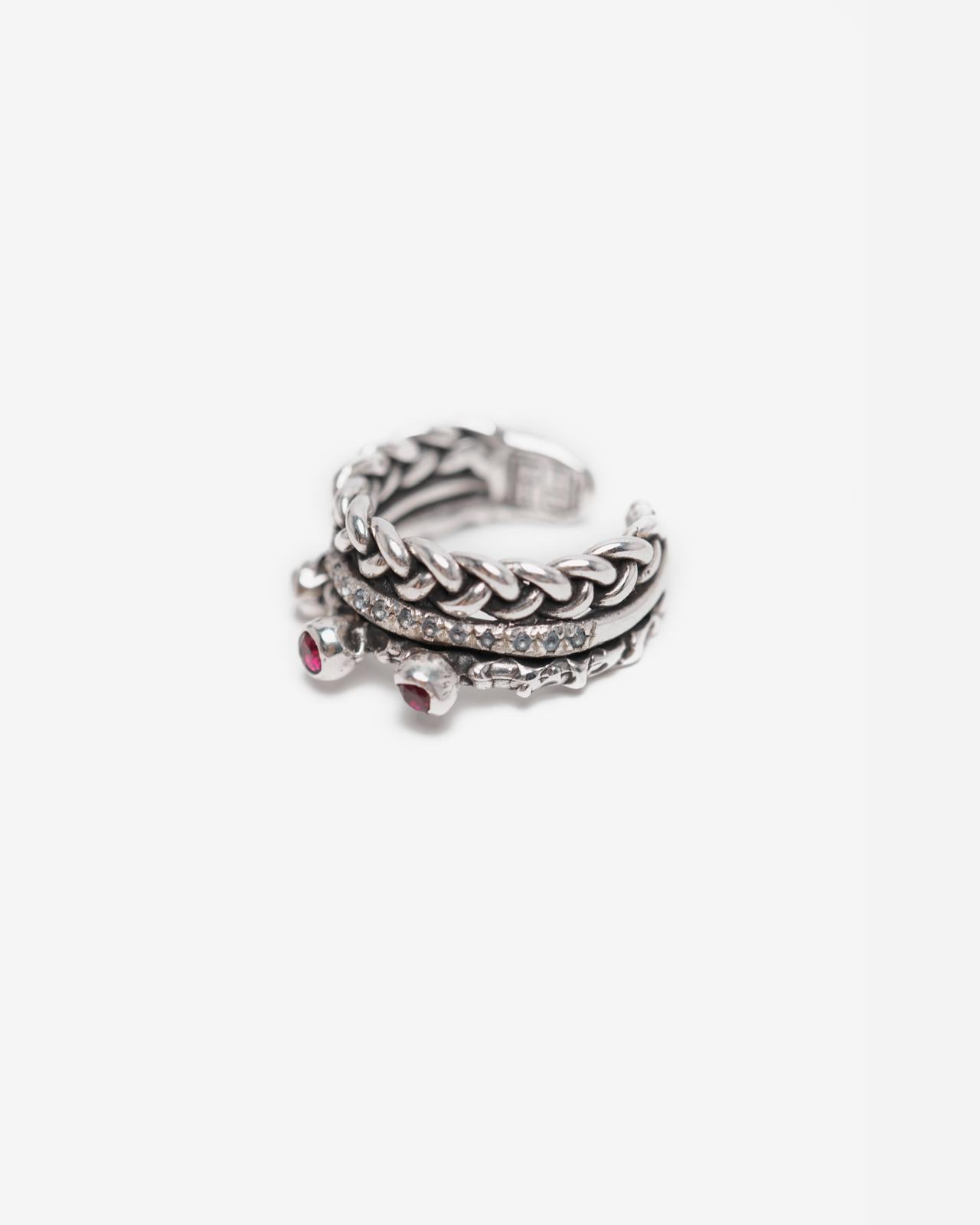 Anello triade Masai Mara LUXURY argento