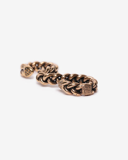 Anello baffo con zirconi bronzo