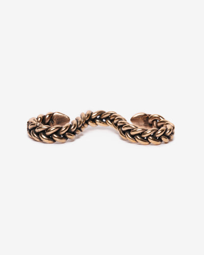 Anello baffo con zirconi bronzo
