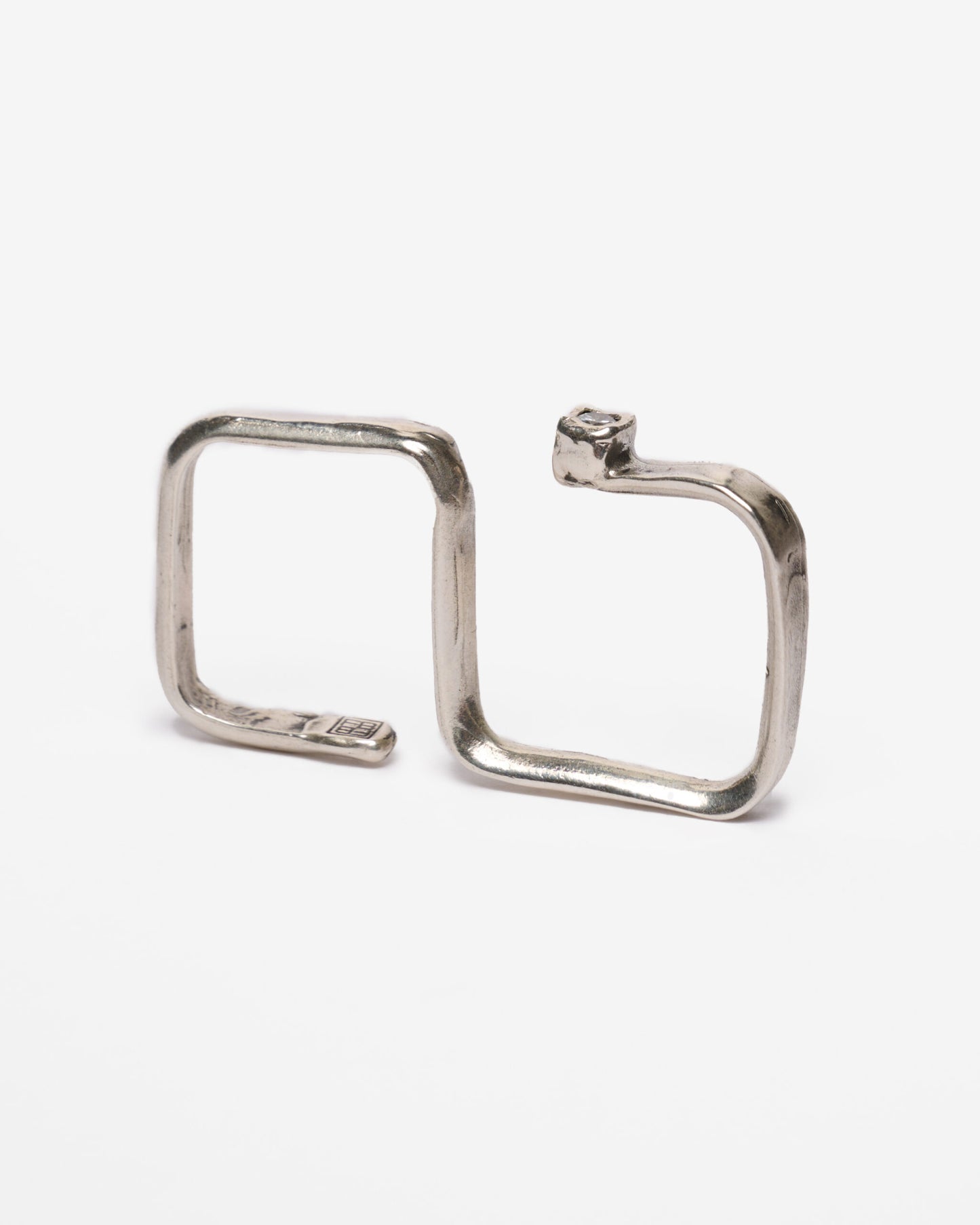 Anello doppio baffo druide argento