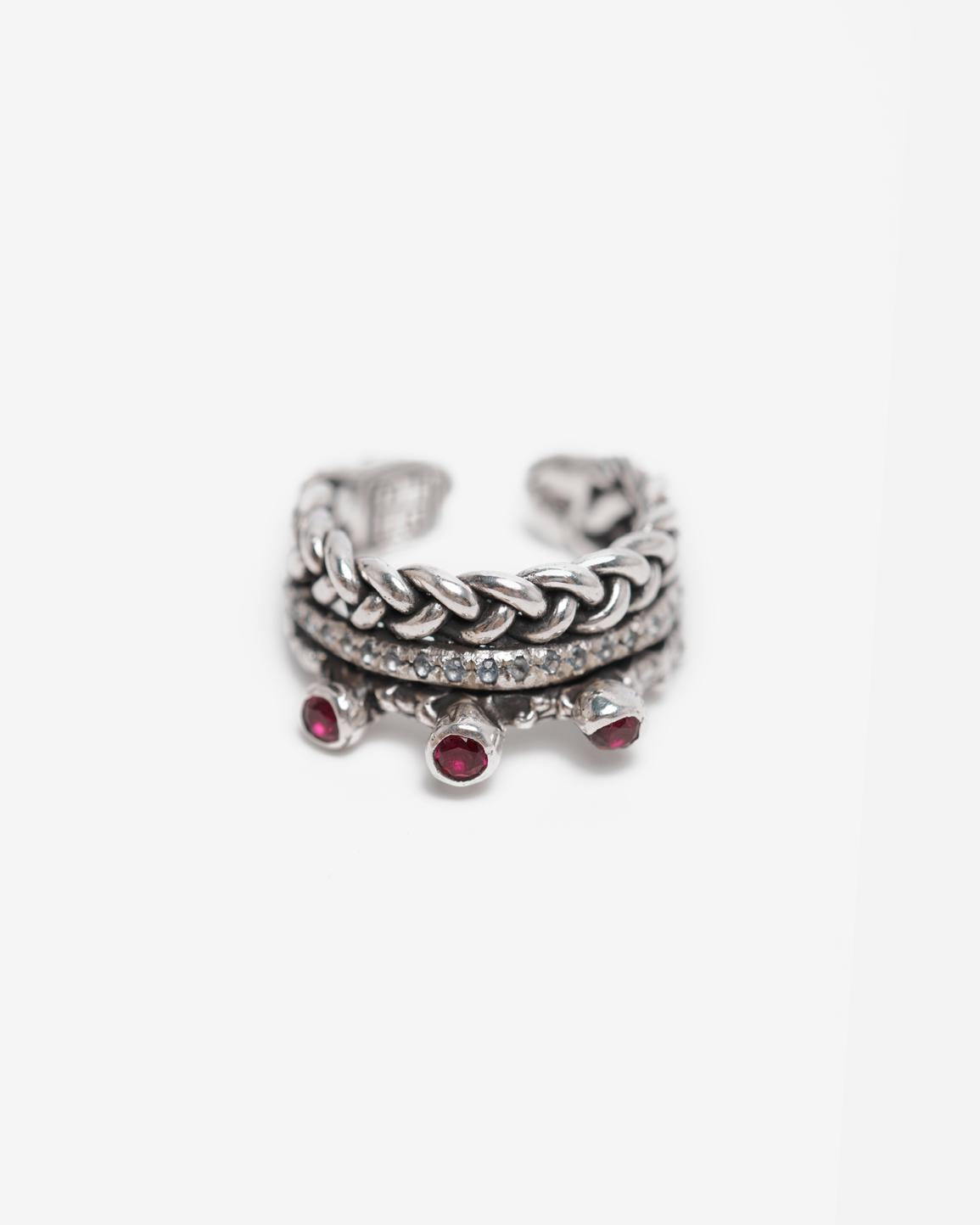 Anello triade Masai Mara LUXURY argento
