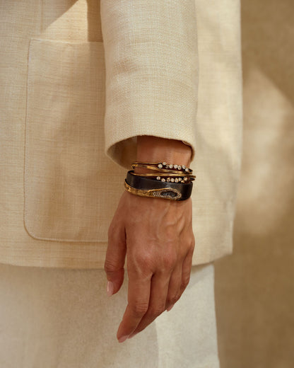 Bracciale small Heathrow black bronzo e zirconi
