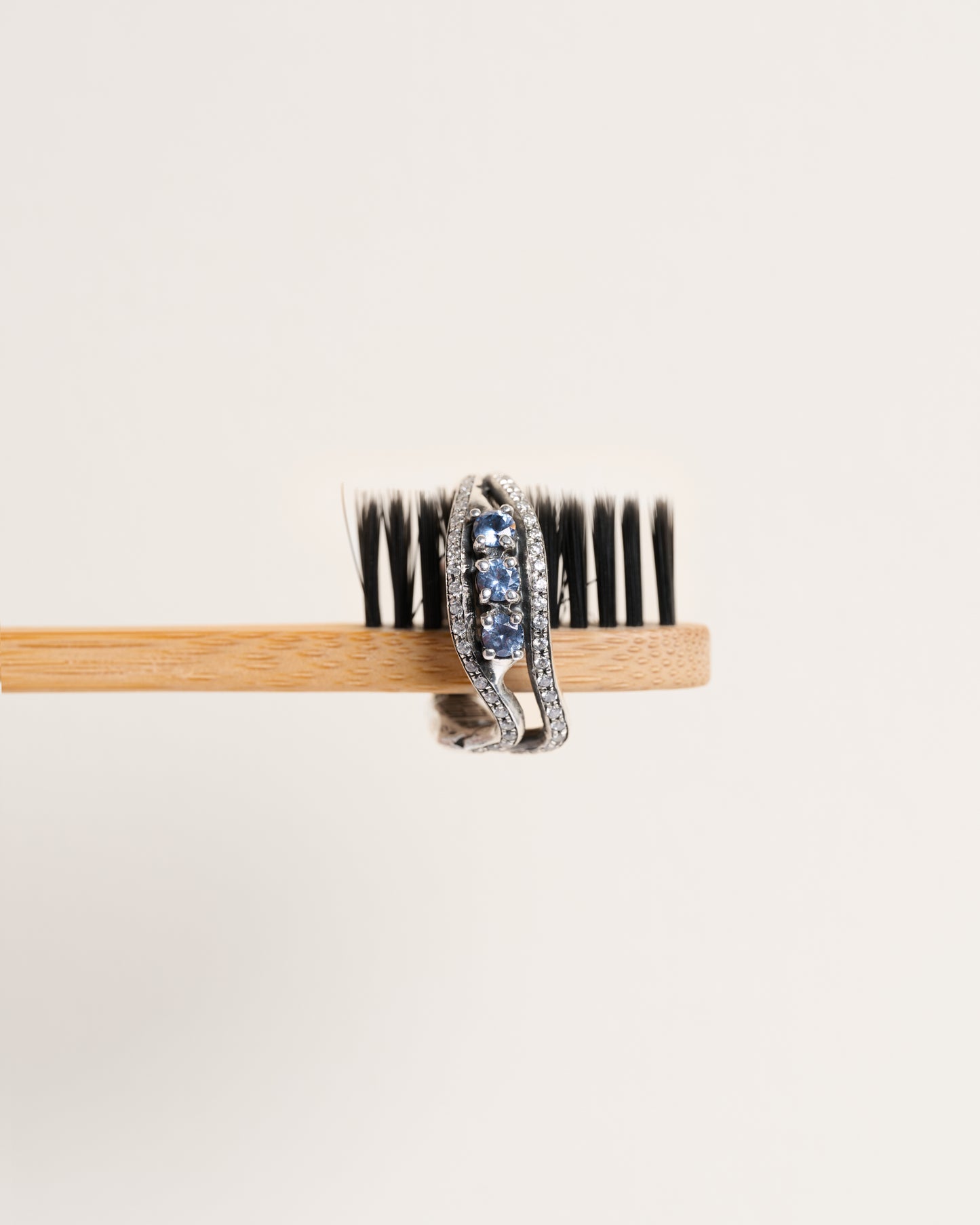 Anello V triplo changi argento