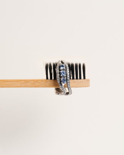 Anello V triplo changi argento