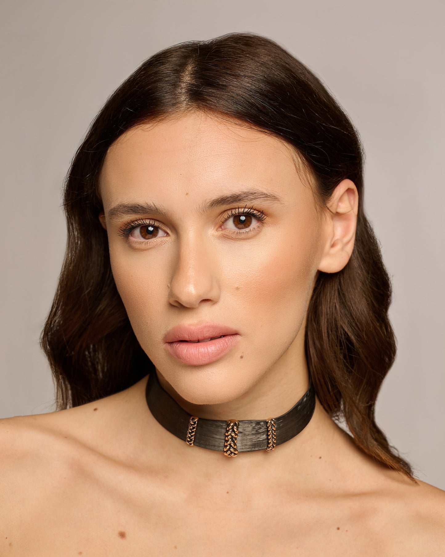 Choker Da Vinci black bronzo