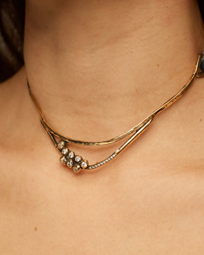 Collana Haneda bronzo e zirconi