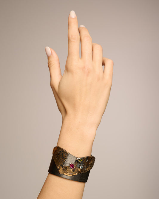 Bracciale Changi black bronzo e zirconi