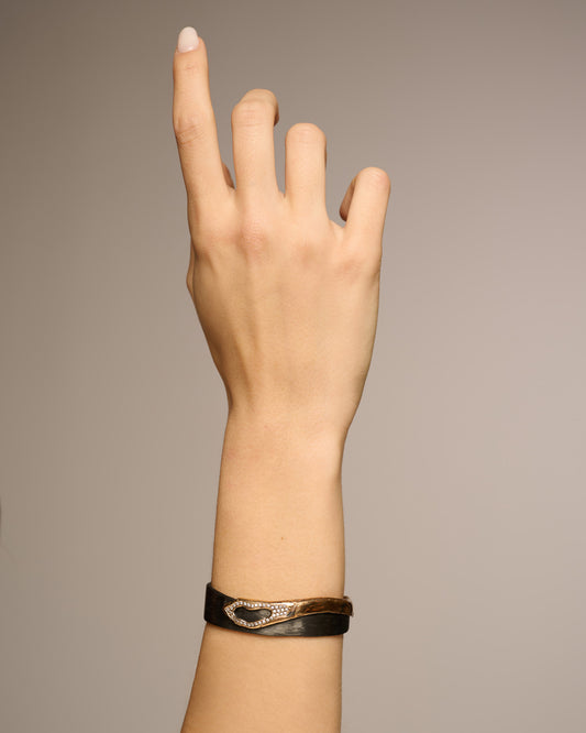 Bracciale small Heathrow black bronzo e zirconi