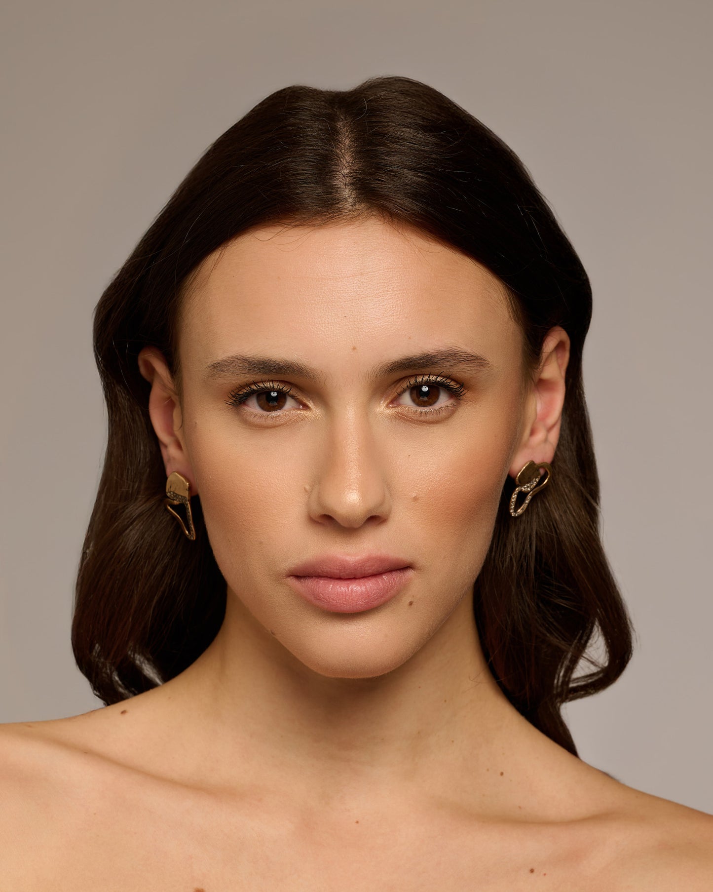 Orecchini Heathrow bronzo e zirconi