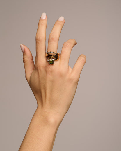 Anello mono Changi bronzo
