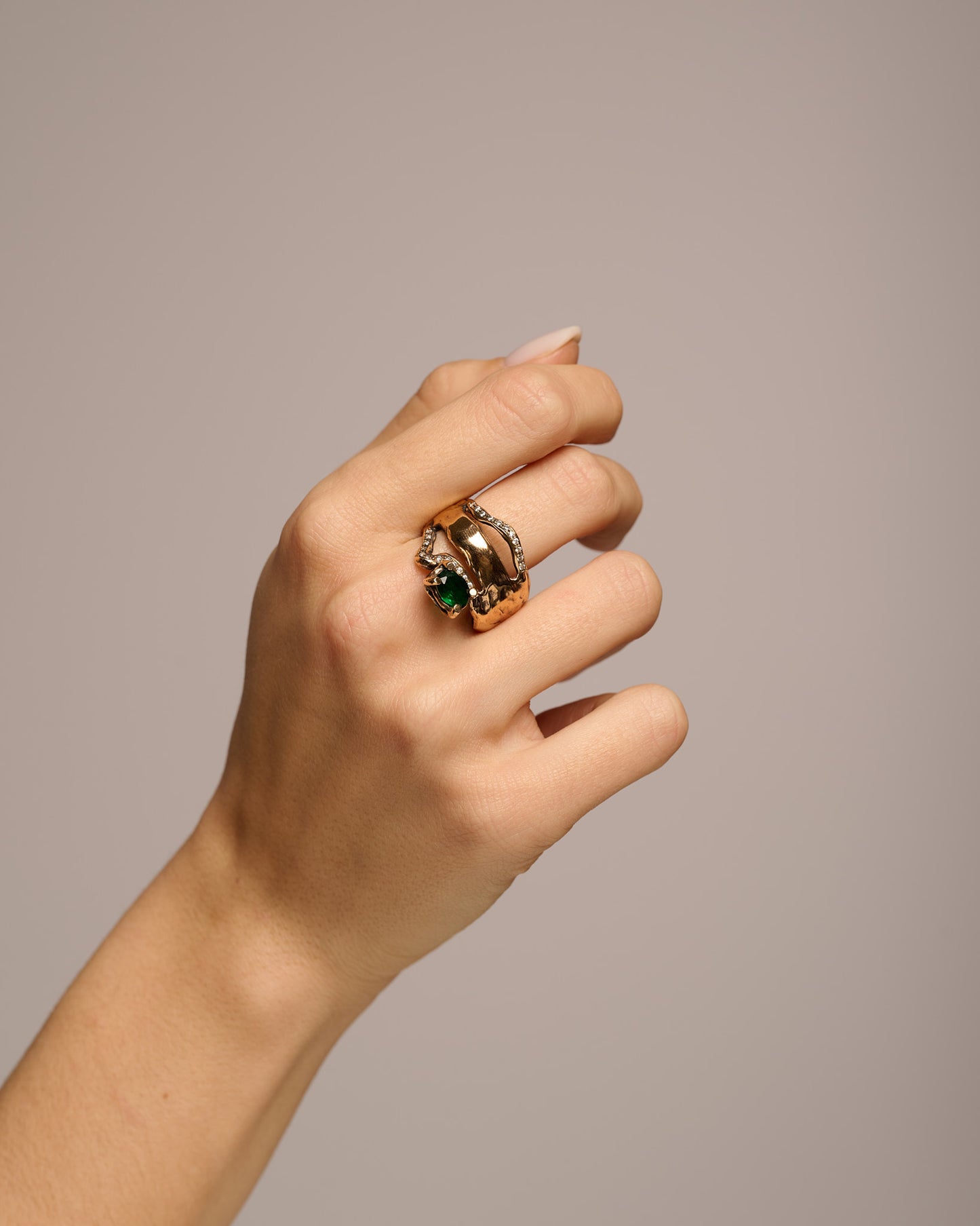 Anello mono Changi bronzo