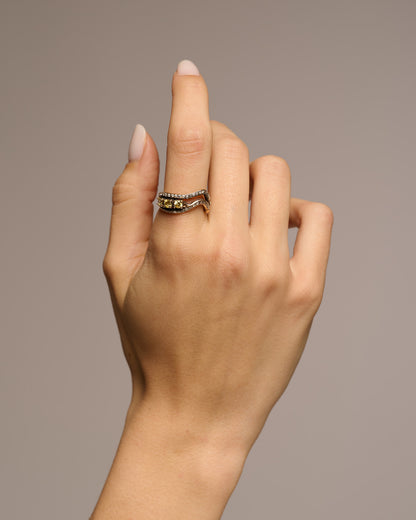 Anello V triplo changi bronzo