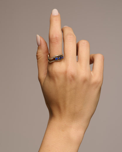Anello V triplo changi bronzo