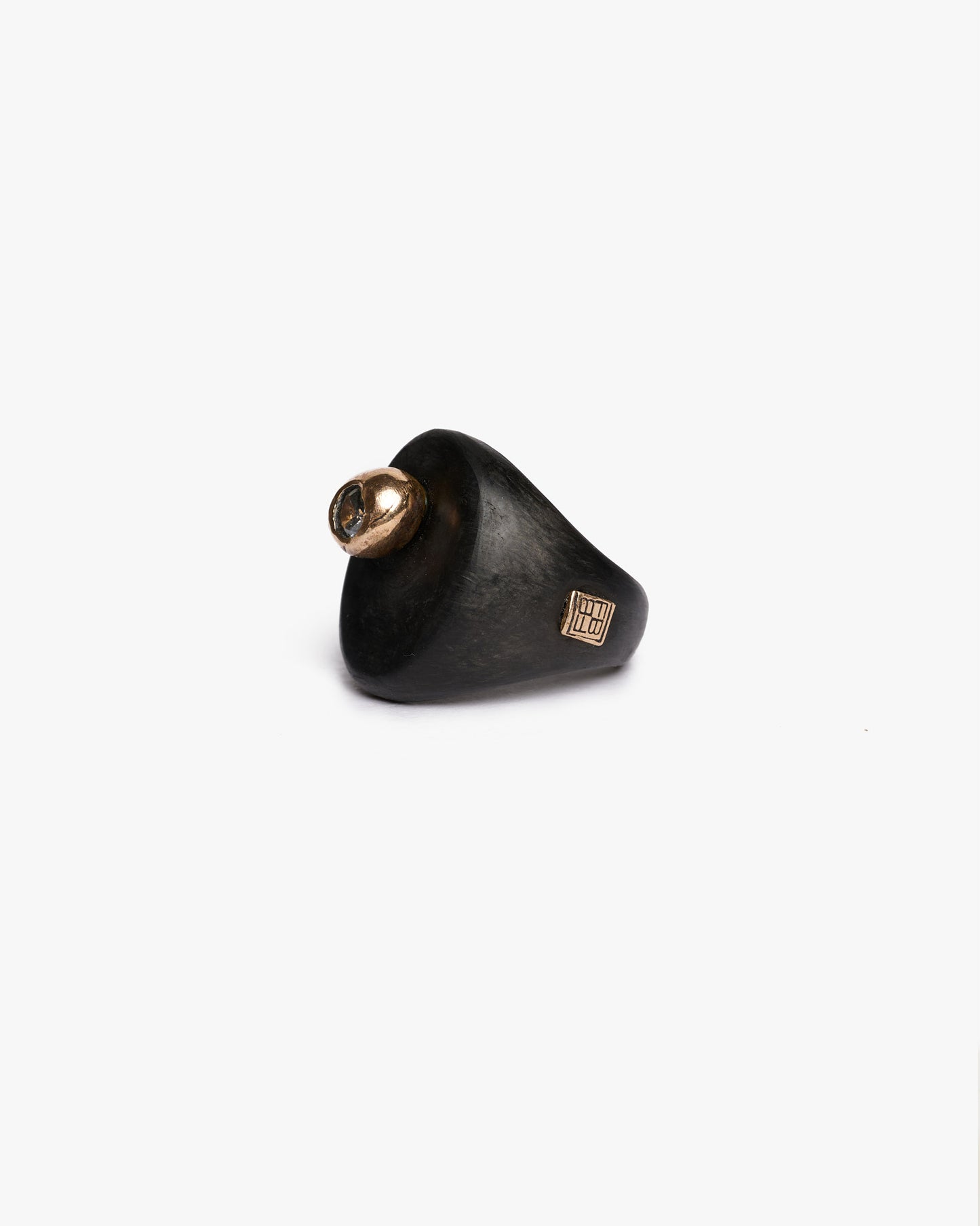 Chevalière haneda black bronzo zirconi