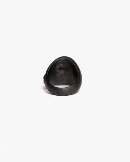 Chevalière haneda black bronzo zirconi