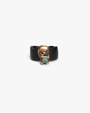 Anello fascia changi black bronzo zirconi