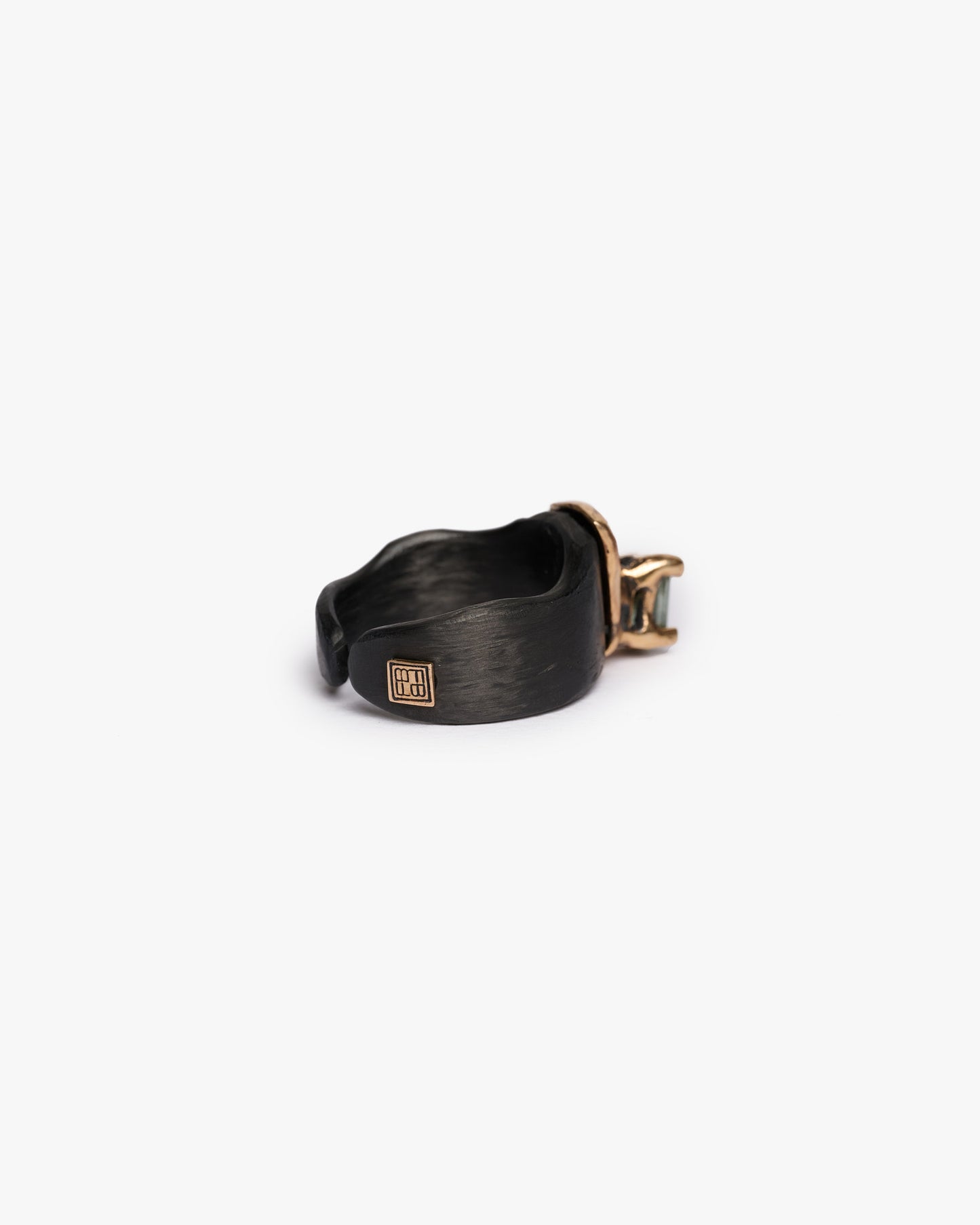 Anello fascia changi black bronzo zirconi