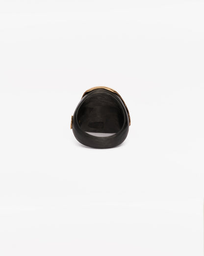 Chevalière Heathrow hole black bronzo zirconi