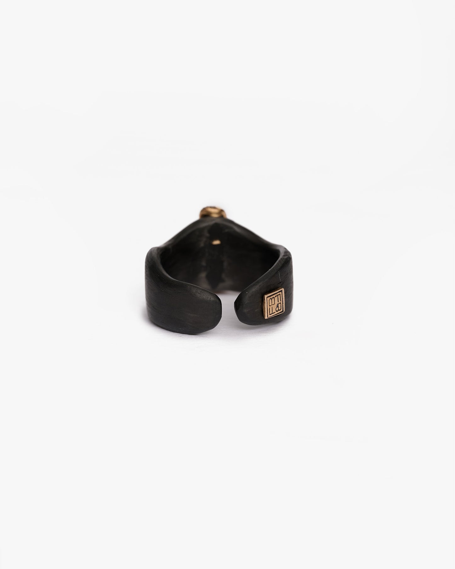Anello fascia JFK black bronzo zirconi
