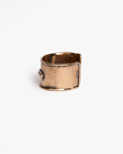 Anello JFK bronzo e zirconi