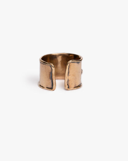 Anello JFK bronzo e zirconi