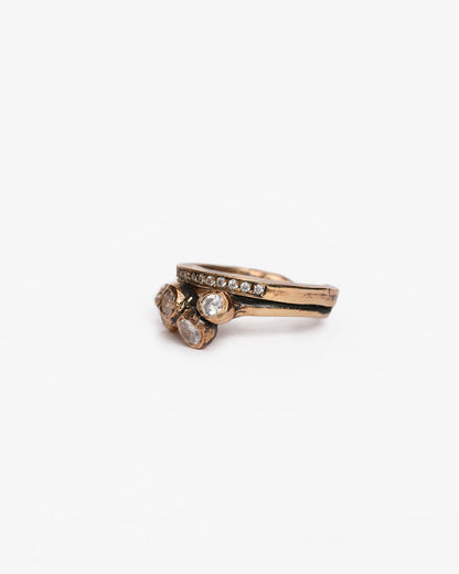 Anello Haneda bronzo e zirconi luxury