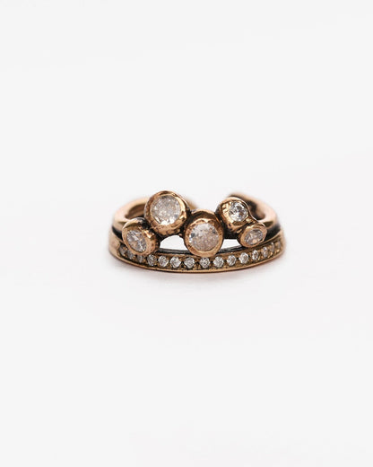 Anello Haneda bronzo e zirconi luxury