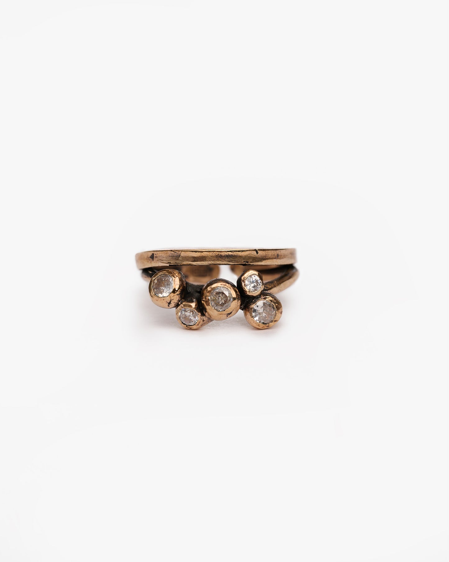 Anello Haneda bronzo e zirconi basic