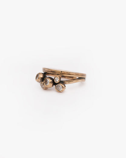 Anello Haneda bronzo e zirconi basic