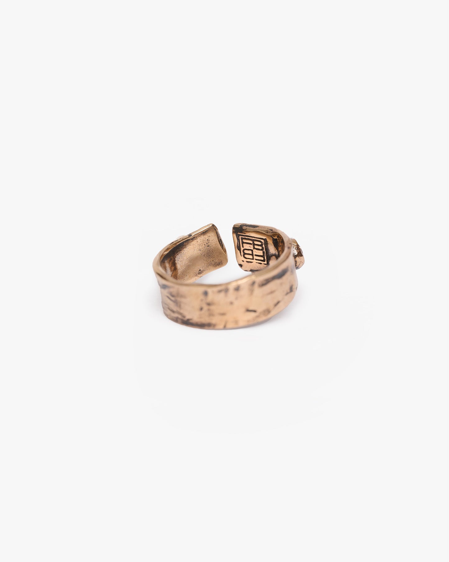 Anello three haneda bronzo e zirconi