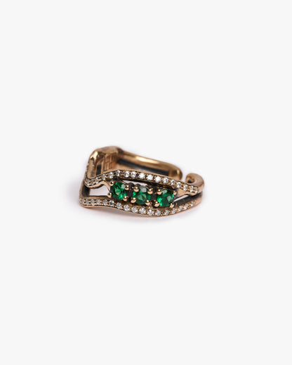 Anello V triplo changi bronzo