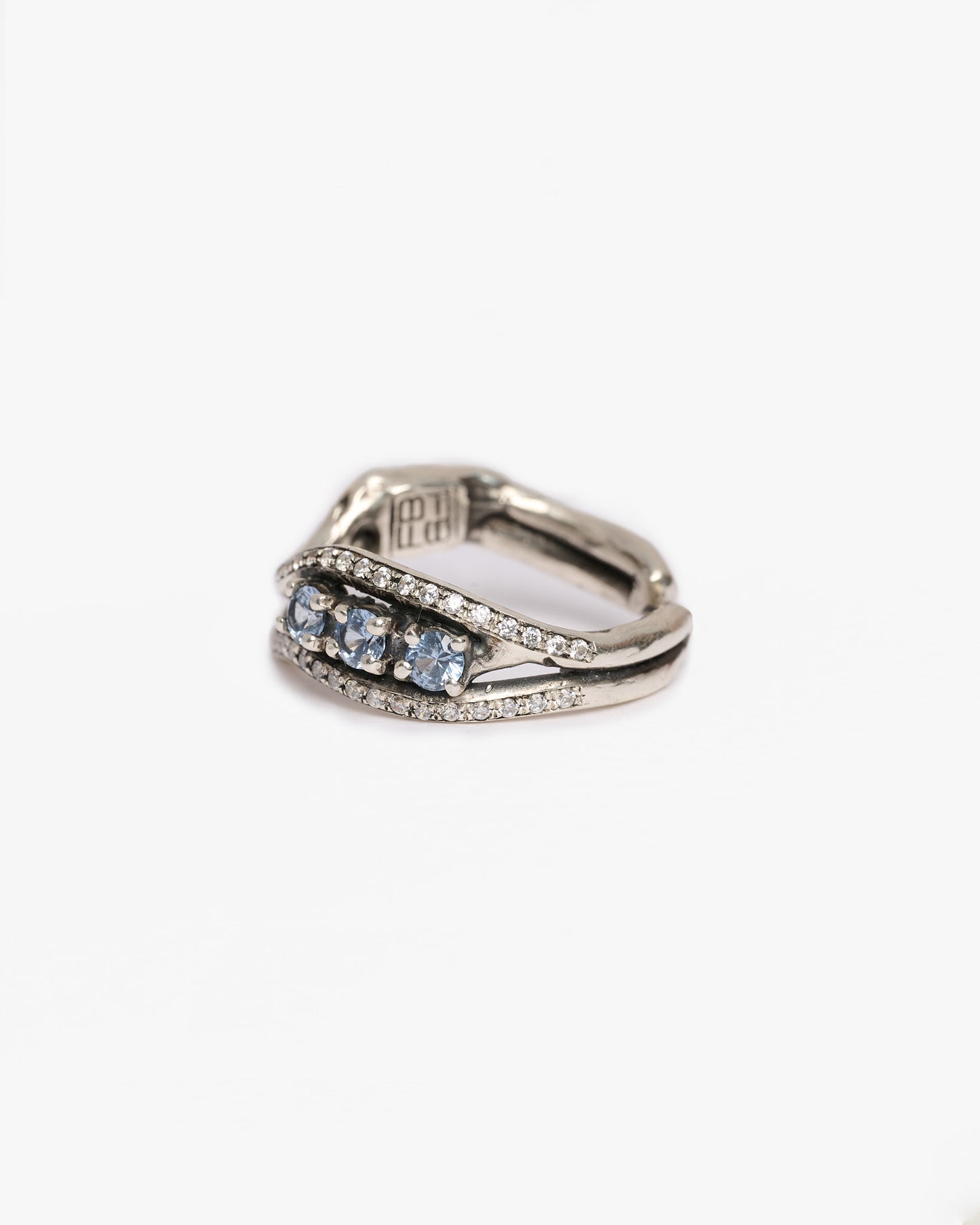 Anello V triplo changi argento