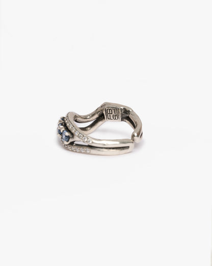 Anello V triplo changi argento