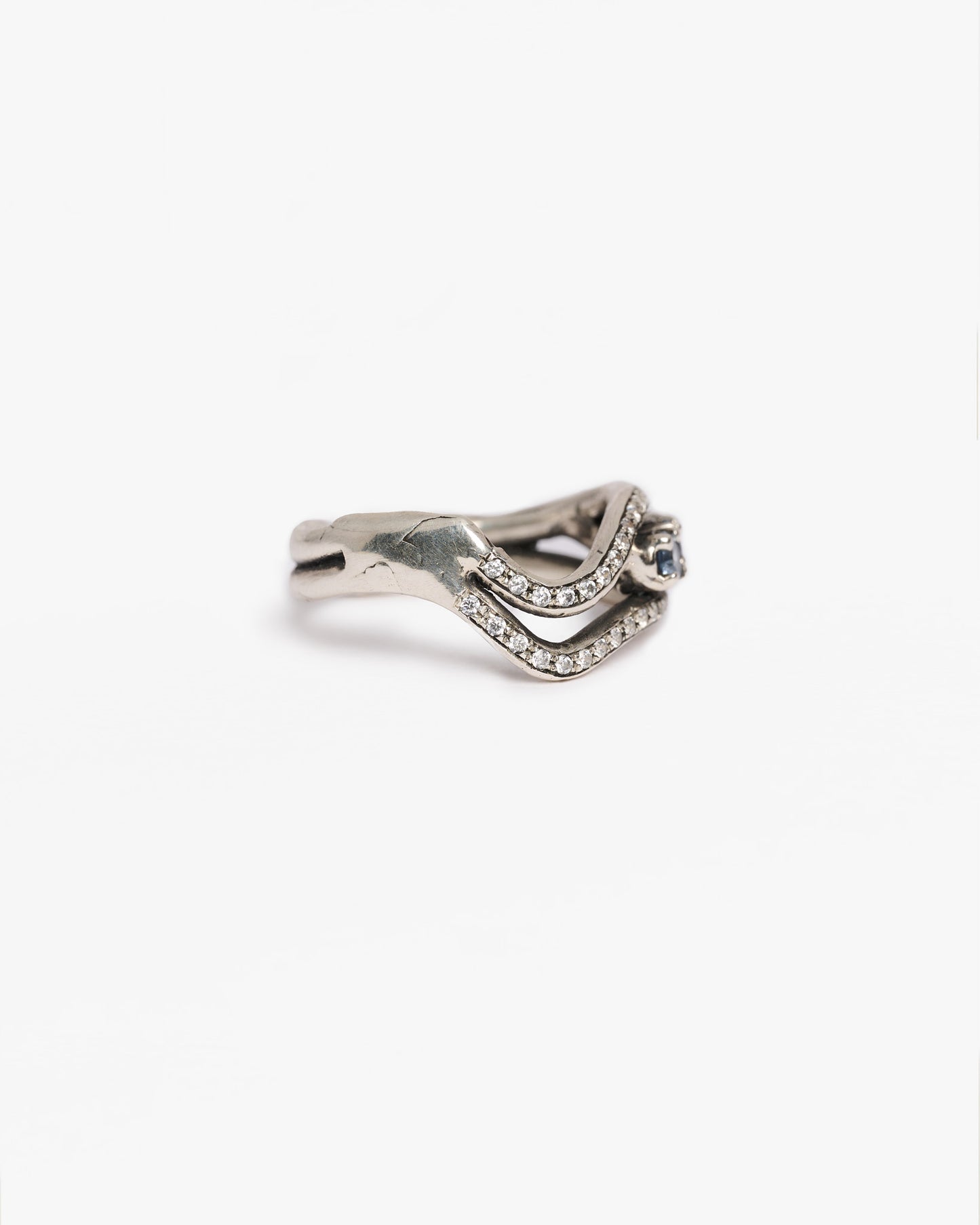 Anello V triplo changi argento