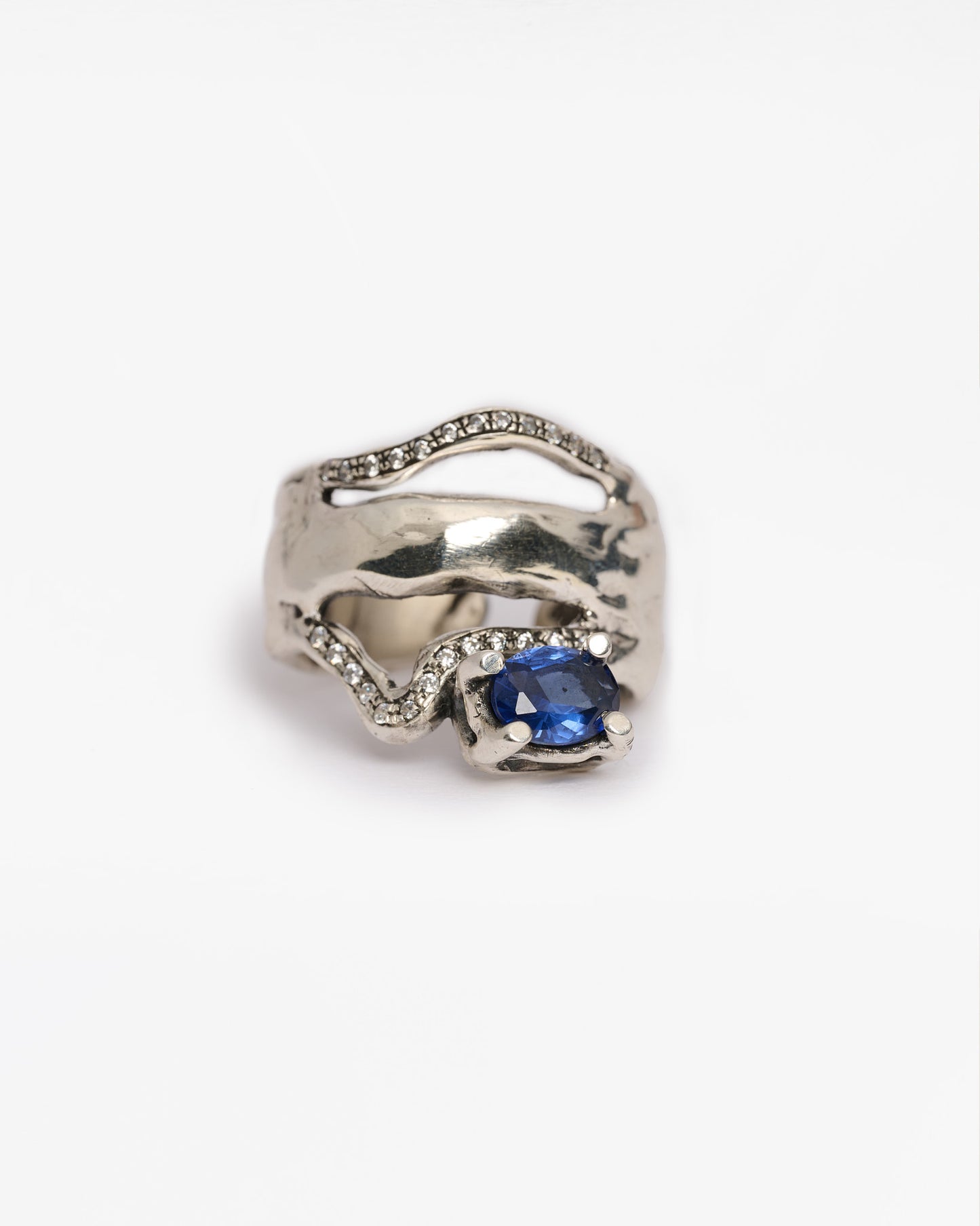Anello mono Changi argento