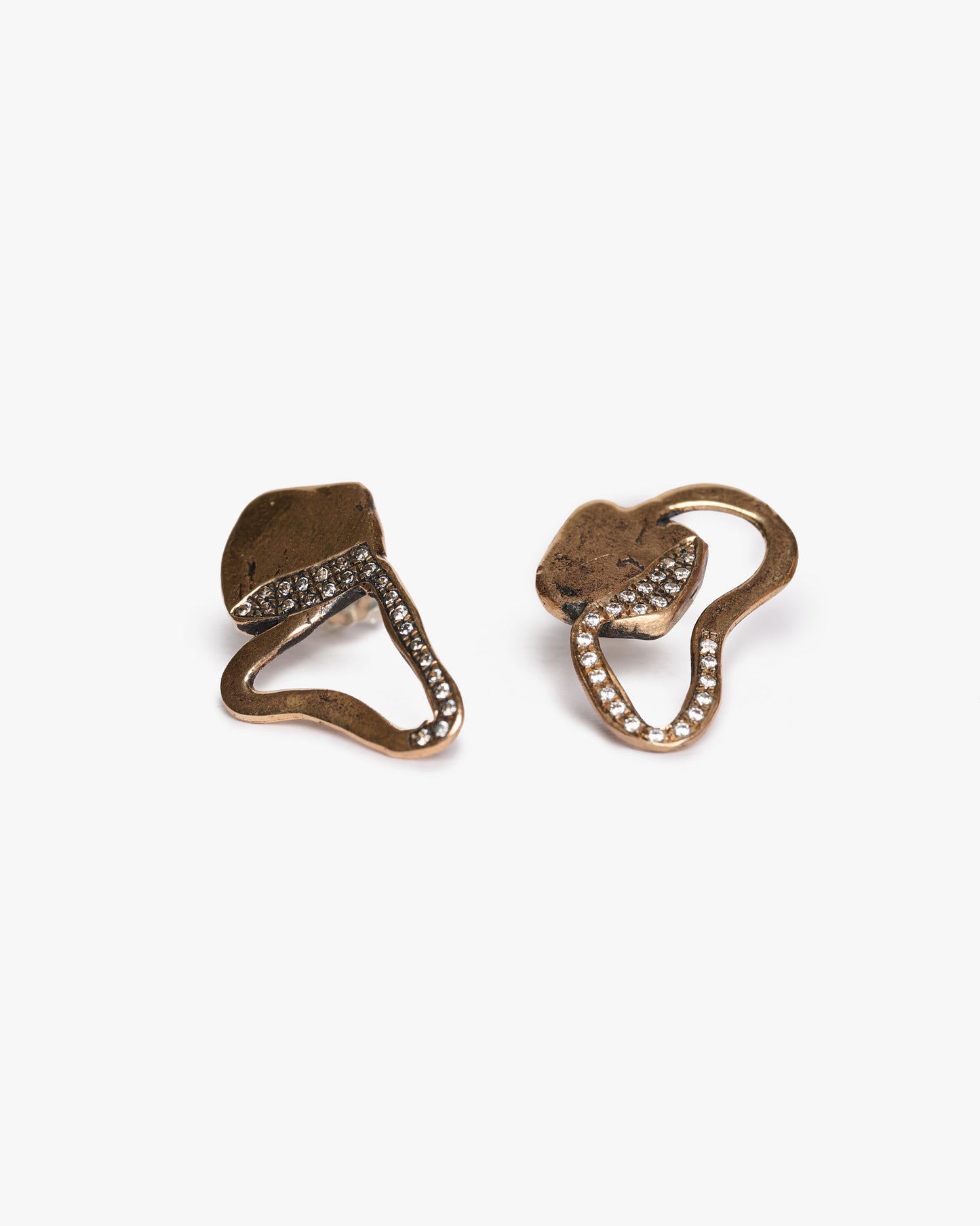 Orecchini Heathrow bronzo e zirconi