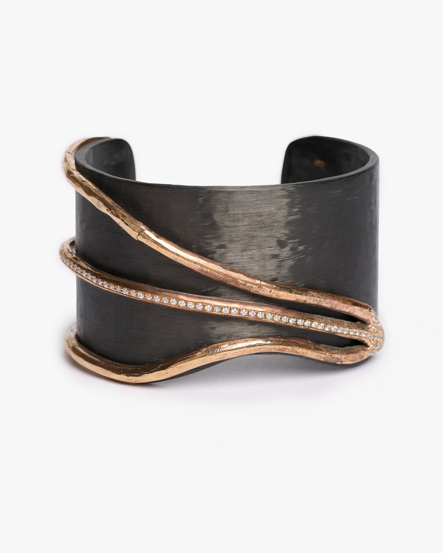 Bracciale big JFK black bronzo e zirconi