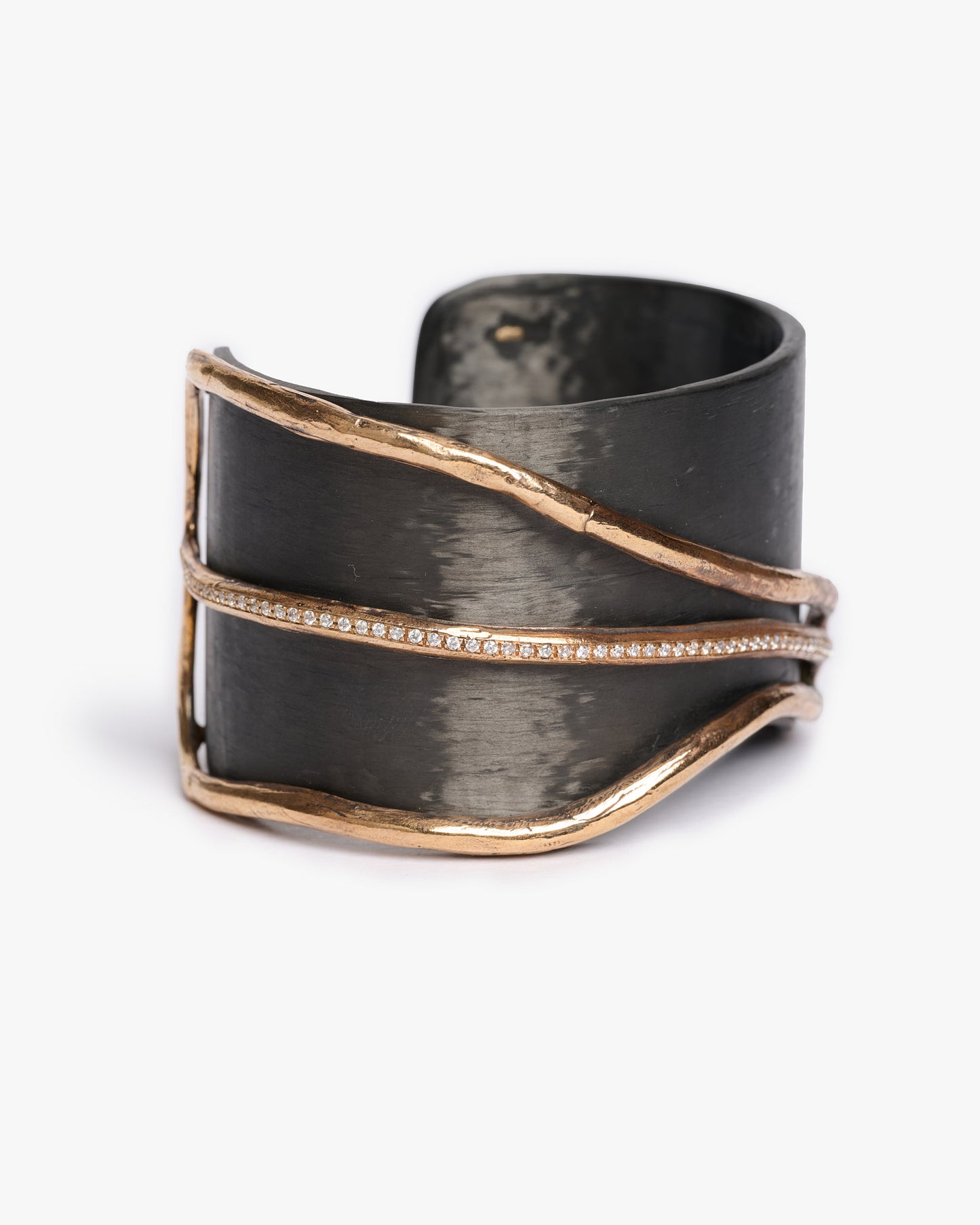 Bracciale big JFK black bronzo e zirconi